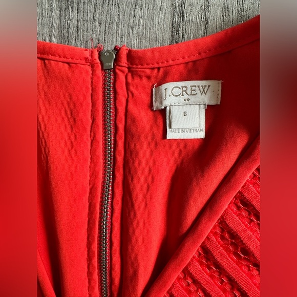 J. Crew Neon Red Sleeveless Dress Size 6 - Picture 7 of 11